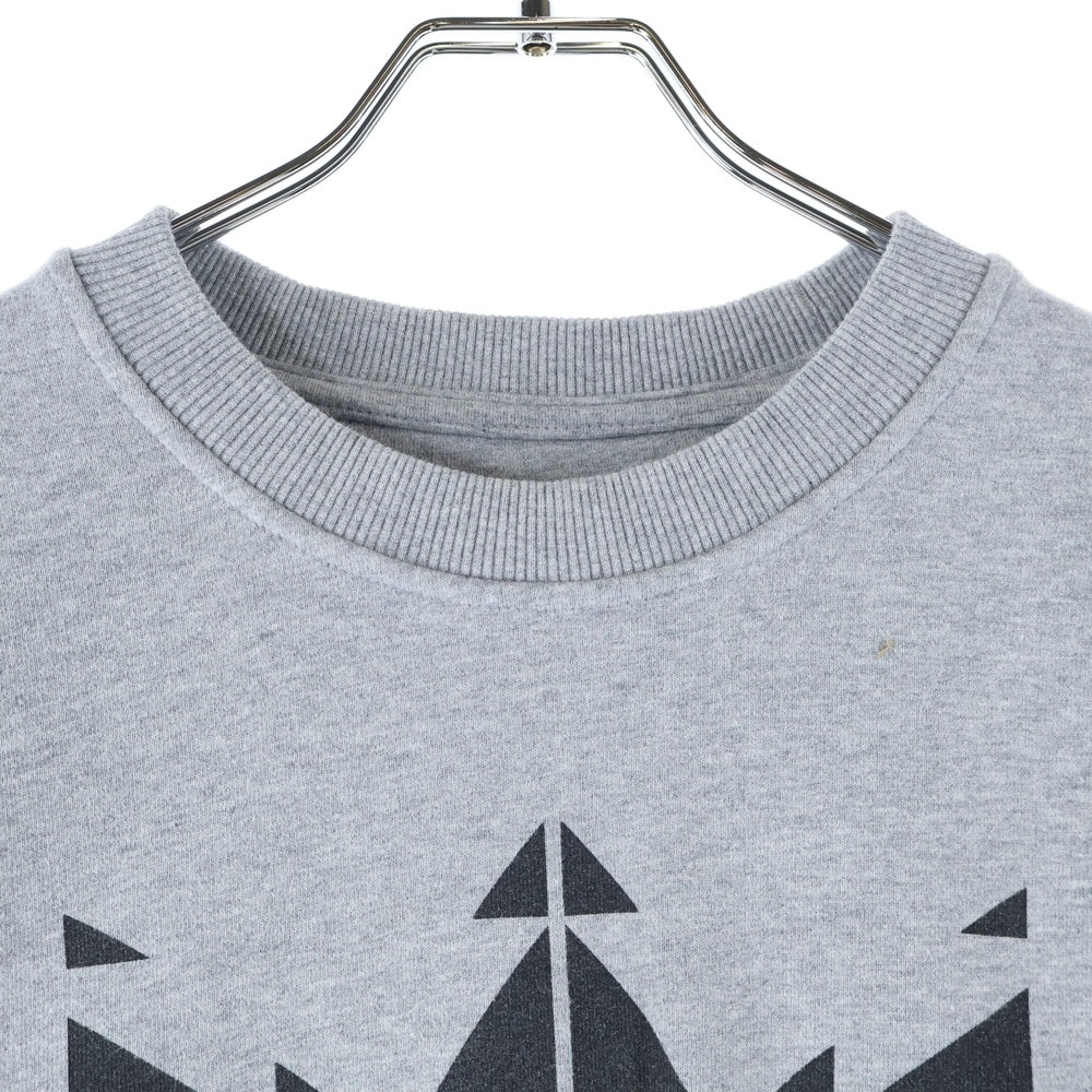 MOOSE KNUCKLES(ムースナックルズ) ロゴプリントクルーネックスウェットトレーナー グレー