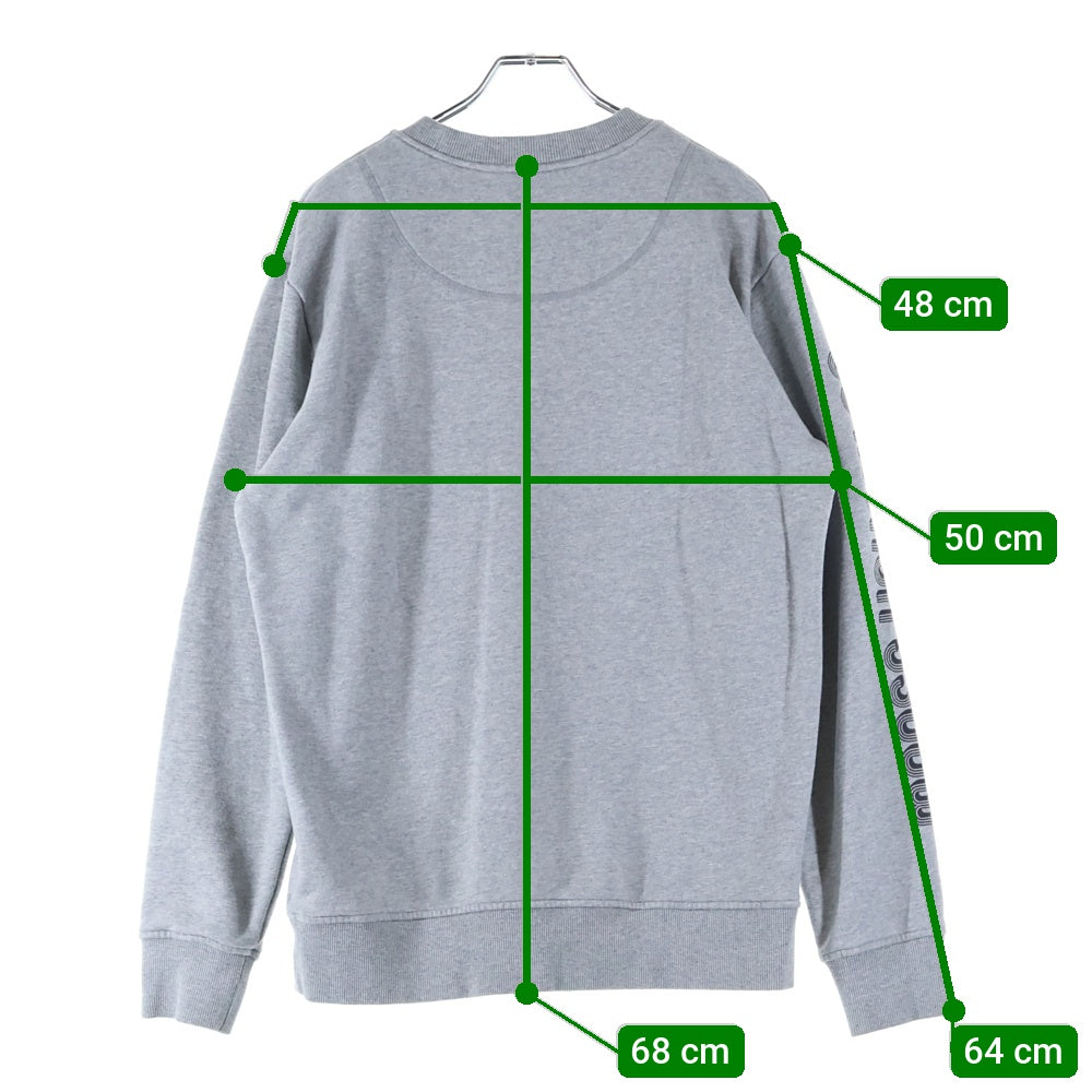 MOOSE KNUCKLES(ムースナックルズ) ロゴプリントクルーネックスウェットトレーナー グレー