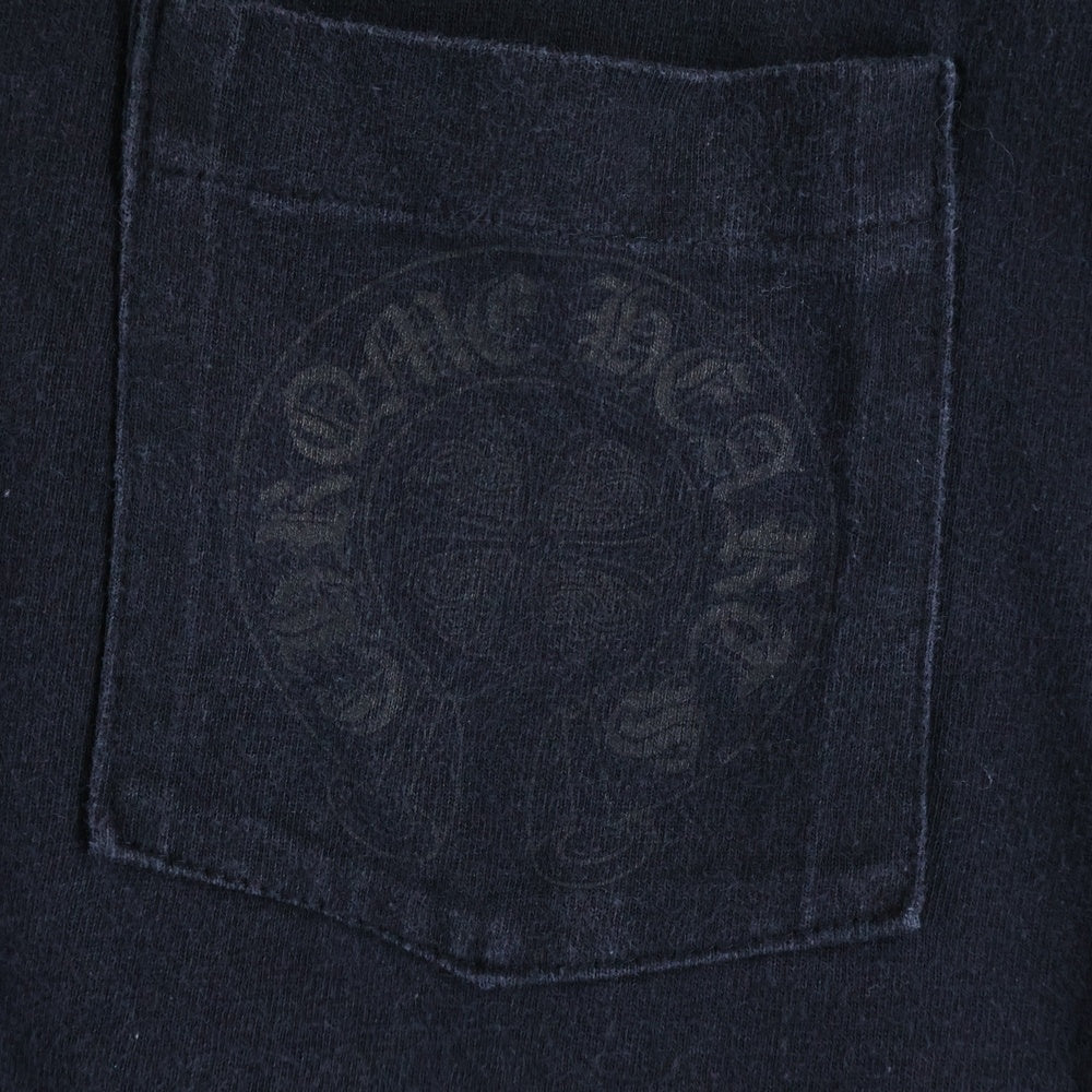 CHROME HEARTS(クロムハーツ) OLD オールド フロントホースシュー バックセメタリー プリント 長袖Tシャツカットソー ブラック