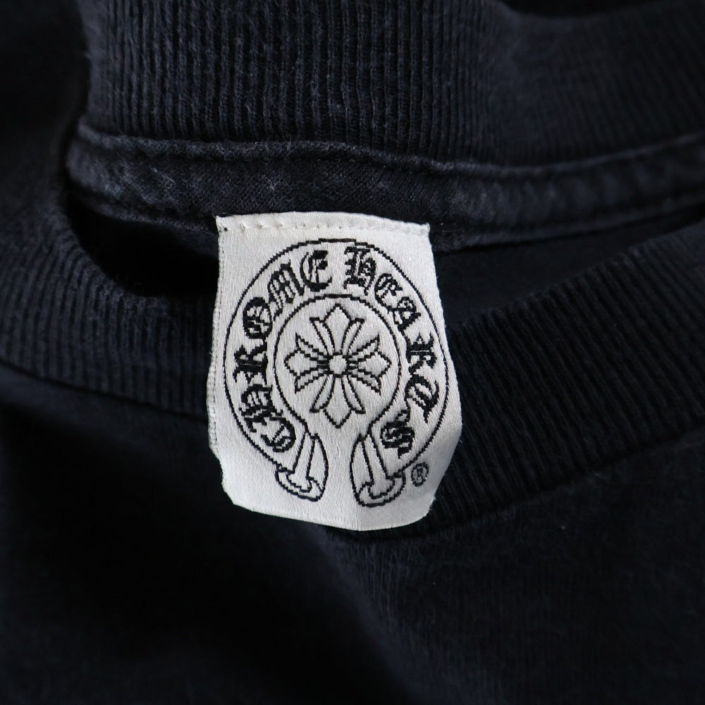 CHROME HEARTS(クロムハーツ) OLD オールド フロントホースシュー バックセメタリー プリント 長袖Tシャツカットソー ブラック