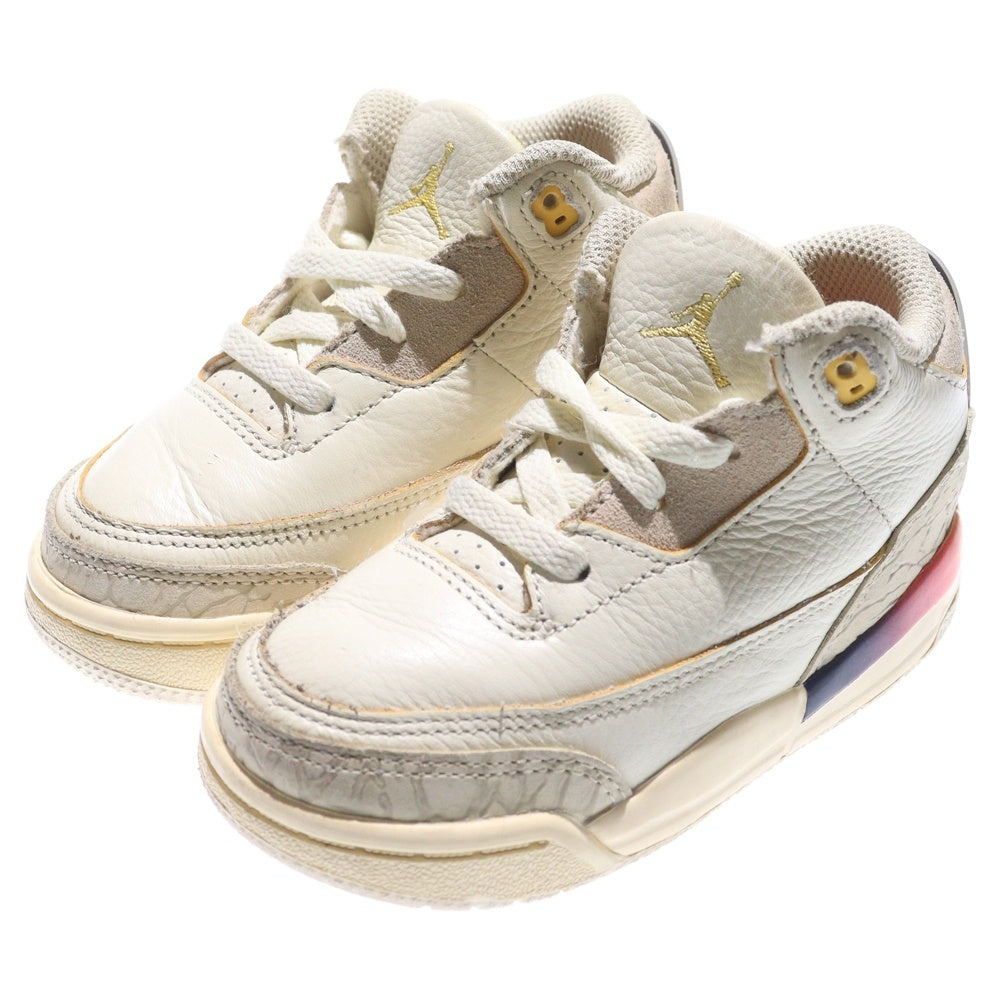NIKE(ナイキ) ×J Balvin AIR JORDAN 3 RETRO SP TD FN0347-901 Jヴァルビン エアジョーダン3 ハイカットスニーカー US7c/13cm マルチ キッズ