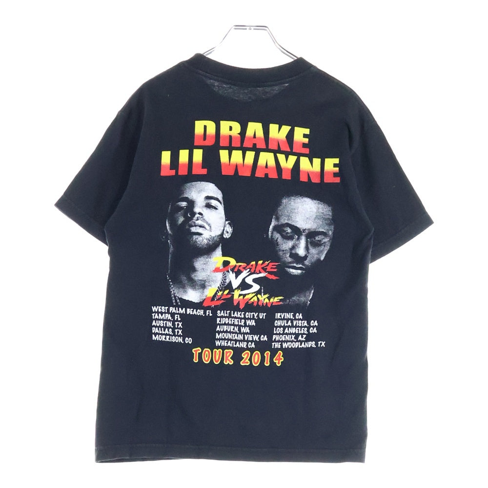 VINTAGE(ヴィンテージ) DRAKE VS LIL WAYNE Rap Tee ドレイクVSリルウェイン ラッププリント半袖Tシャツ ブラック