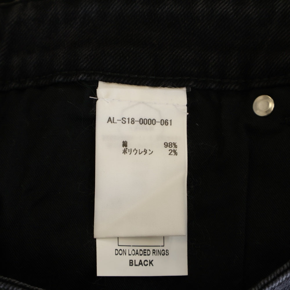 ALCHEMIST(アルケミスト) 18SS DAMAGED DENIM PANTS AL-S18-0000-061 ダメージ加工リングチャームロングパンツ ブラック