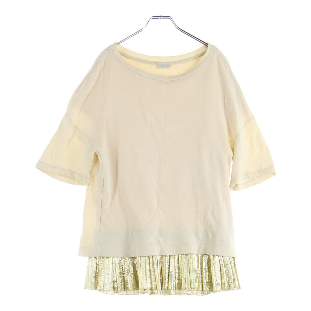 DRIES VAN NOTEN(ドリスヴァンノッテン) レイヤードプリーツスカートワンピース 1563-343-0442 ベージュ/ゴールド レディース