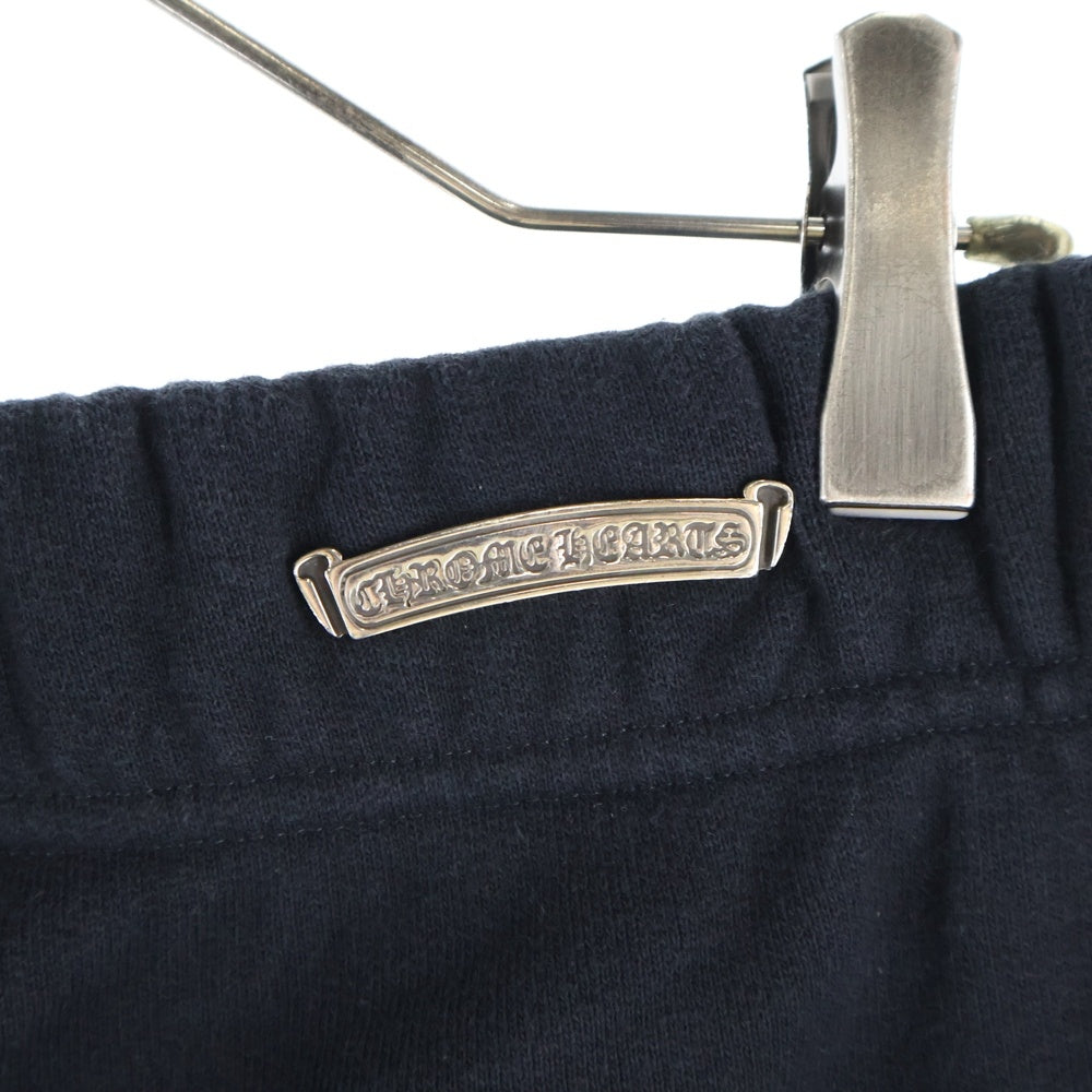 CHROME HEARTS(クロムハーツ) SAILIN ON HLF PNTS セメタリークロス刺繍スウェットハーフパンツ ショーツ ブラック