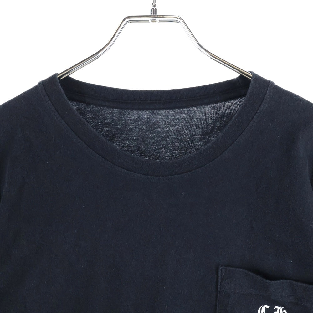 CHROME HEARTS(クロムハーツ) 袖ファイヤープリント 長袖Tシャツカットソー ブラック