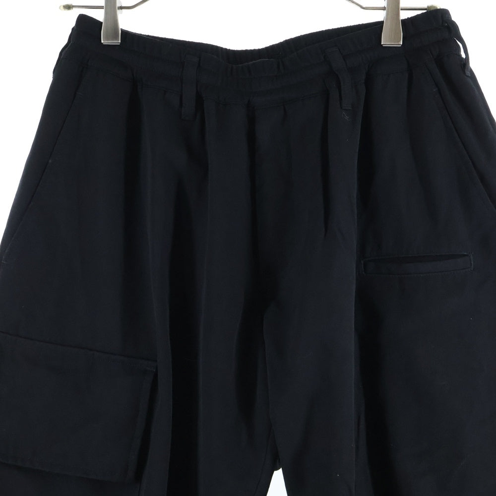 Yohji Yamamoto(ヨウジヤマモト) 21SS ウールウェストリブパンツ カーゴパンツ ブラック HC-PO2-140