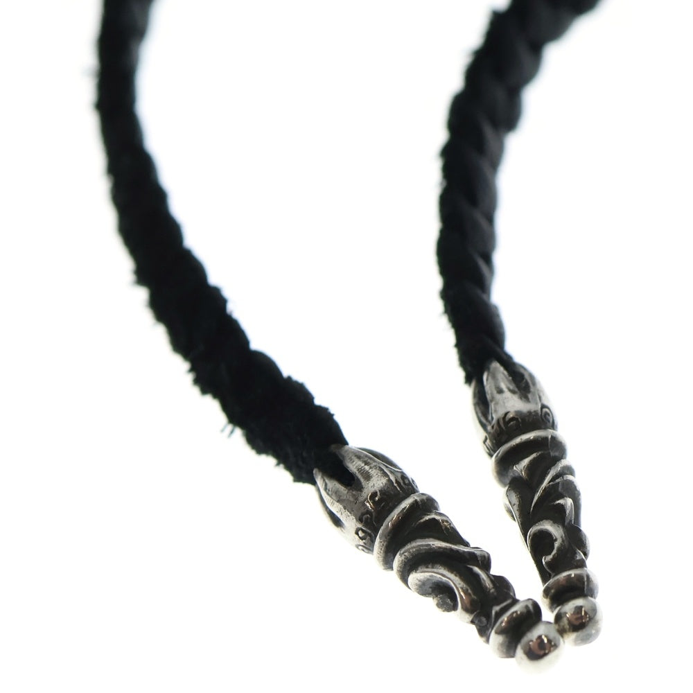CHROME HEARTS(クロムハーツ) LEATHER BRAID DBL CH PRS レザーブレイド ダブル CHプラス ペンダント トップ シルバー
