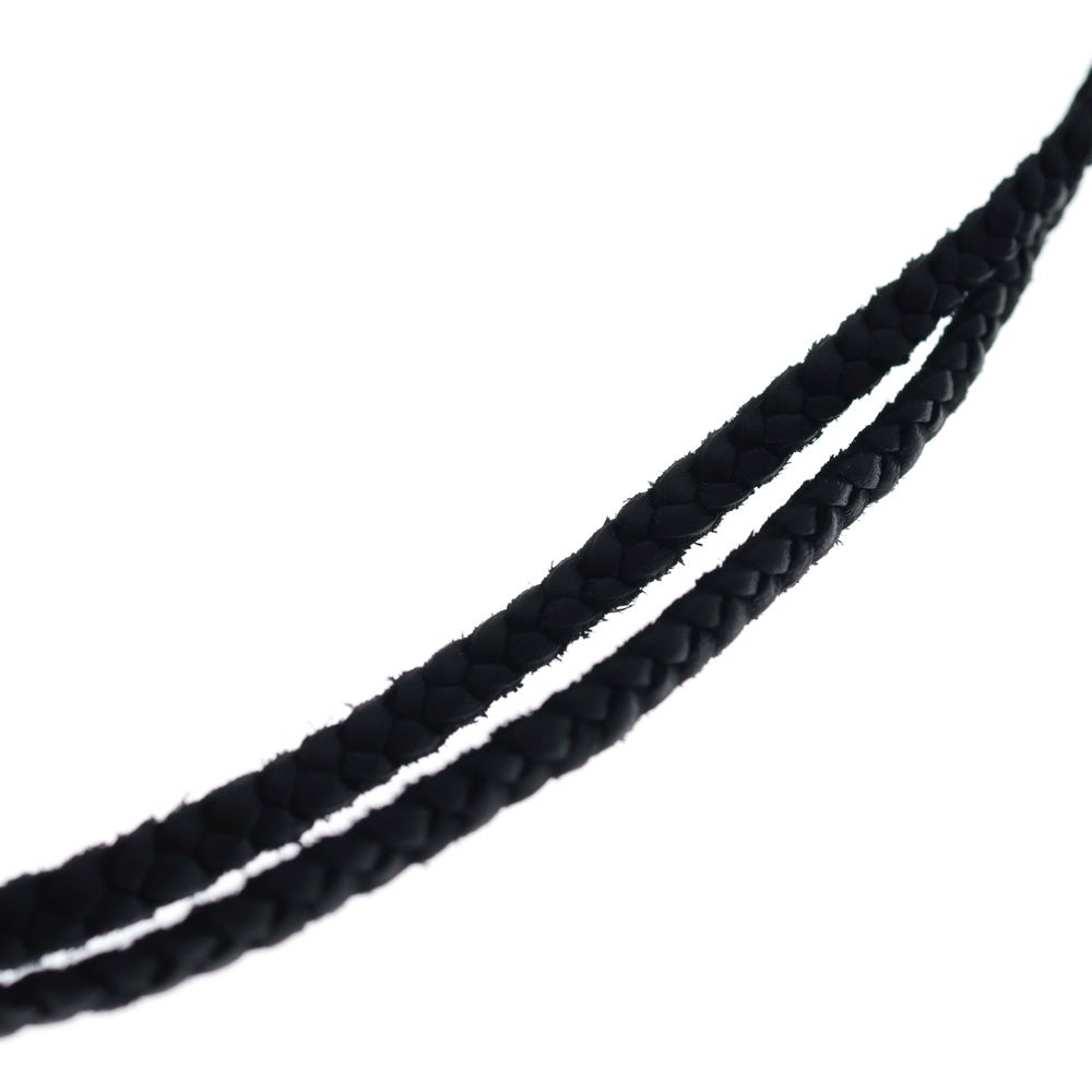 CHROME HEARTS(クロムハーツ) LEATHER BRAID DBL CH PRS レザーブレイド ダブル CHプラス ペンダント トップ シルバー