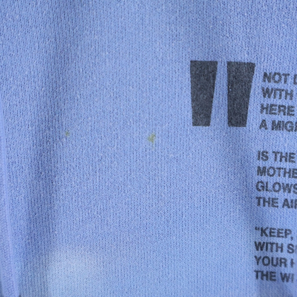 OFF-WHITE(オフホワイト) 自由の女神プリント プルオーバースウェットパーカー フーディー ブルー OMBB034E18192015