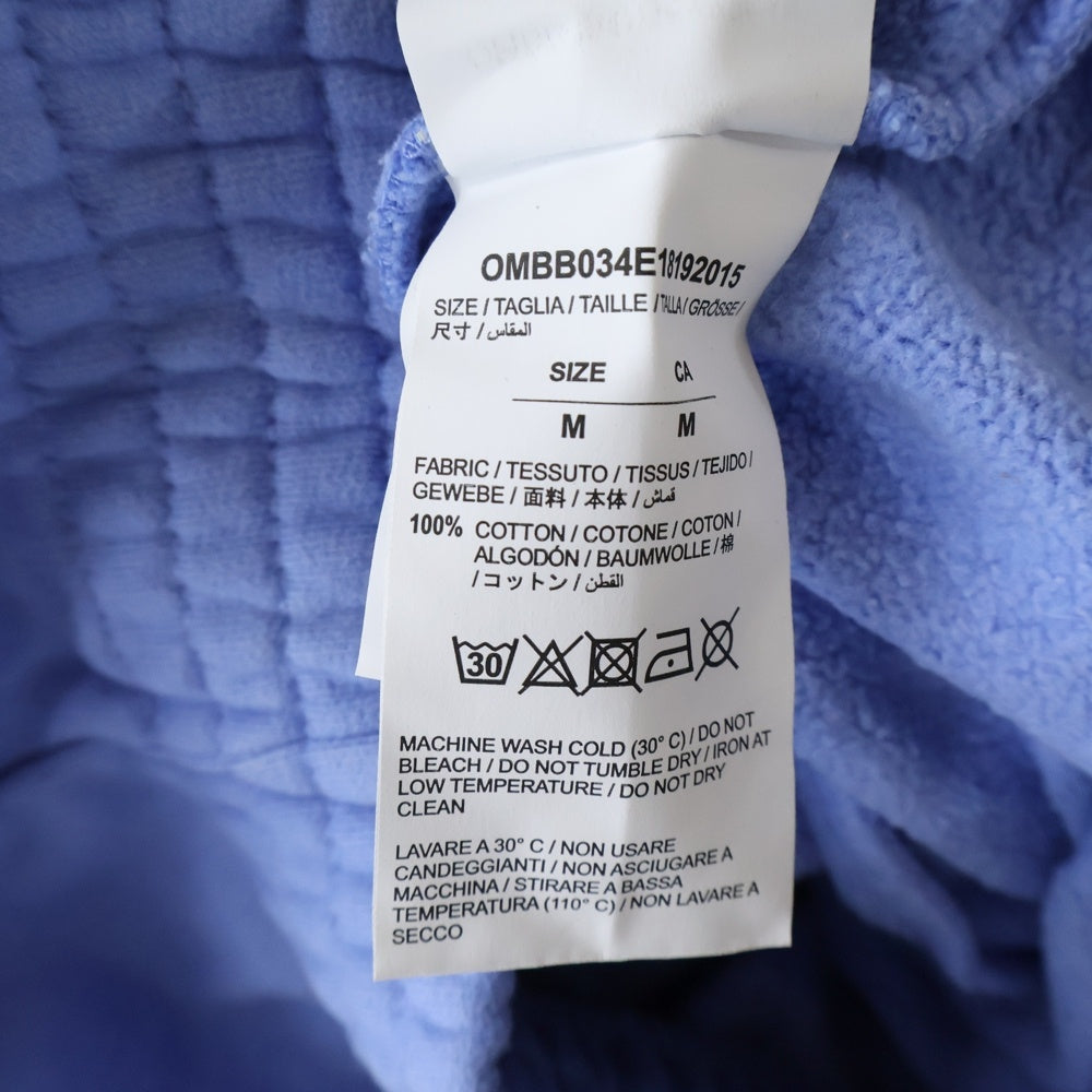 OFF-WHITE(オフホワイト) 自由の女神プリント プルオーバースウェットパーカー フーディー ブルー OMBB034E18192015