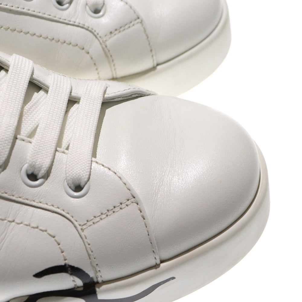 DOLCE & GABBANA(ドルチェアンドガッバーナ) PORTOFINO ポルトフィーノ バイカラー ロゴプリント レザー エナメル ローカットスニーカー ホワイト/レッド CS-1600