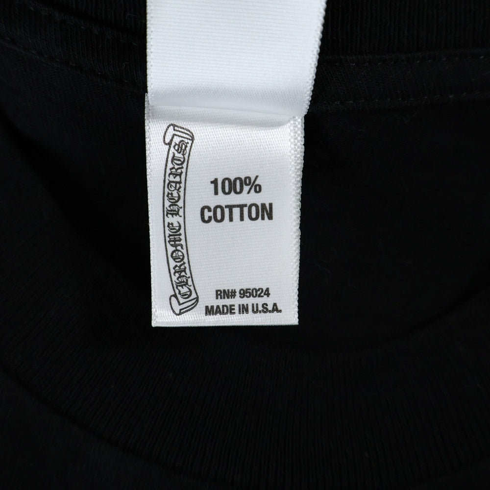CHROME HEARTS(クロムハーツ) OLD フロントホースシュー バックスクロールラベル 袖スモールCHプリント 長袖Tシャツカットソー ブラック