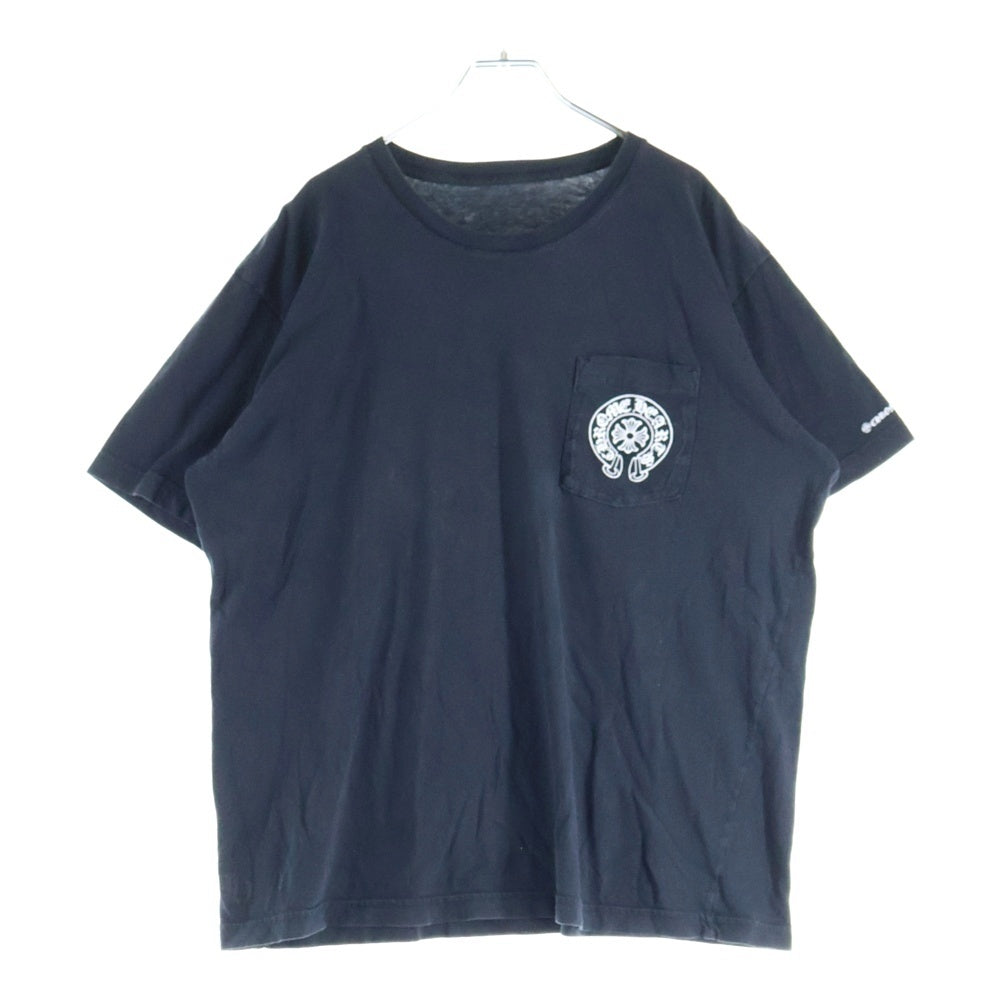 CHROME HEARTS(クロムハーツ) Horseshoe Tee ホースシューロゴ クルーネック半袖Tシャツカットソー ブラック
