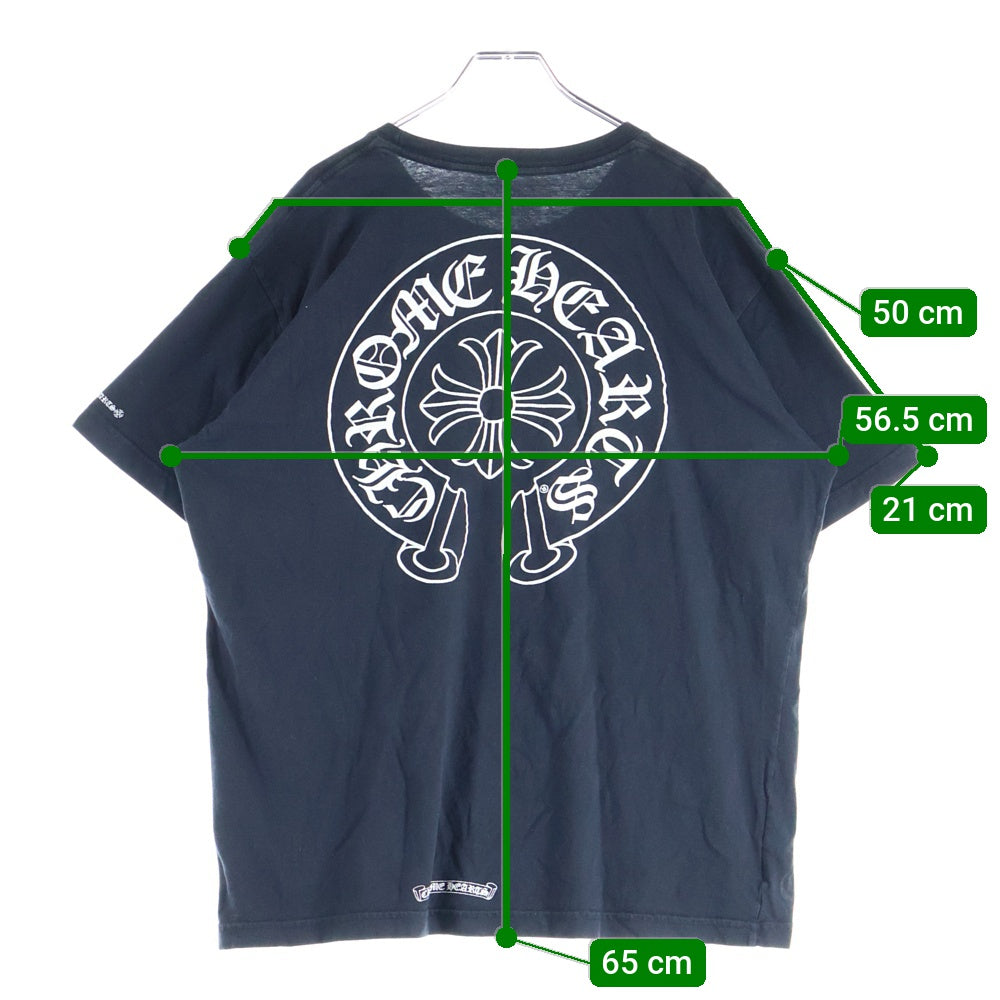 CHROME HEARTS(クロムハーツ) Horseshoe Tee ホースシューロゴ クルーネック半袖Tシャツカットソー ブラック