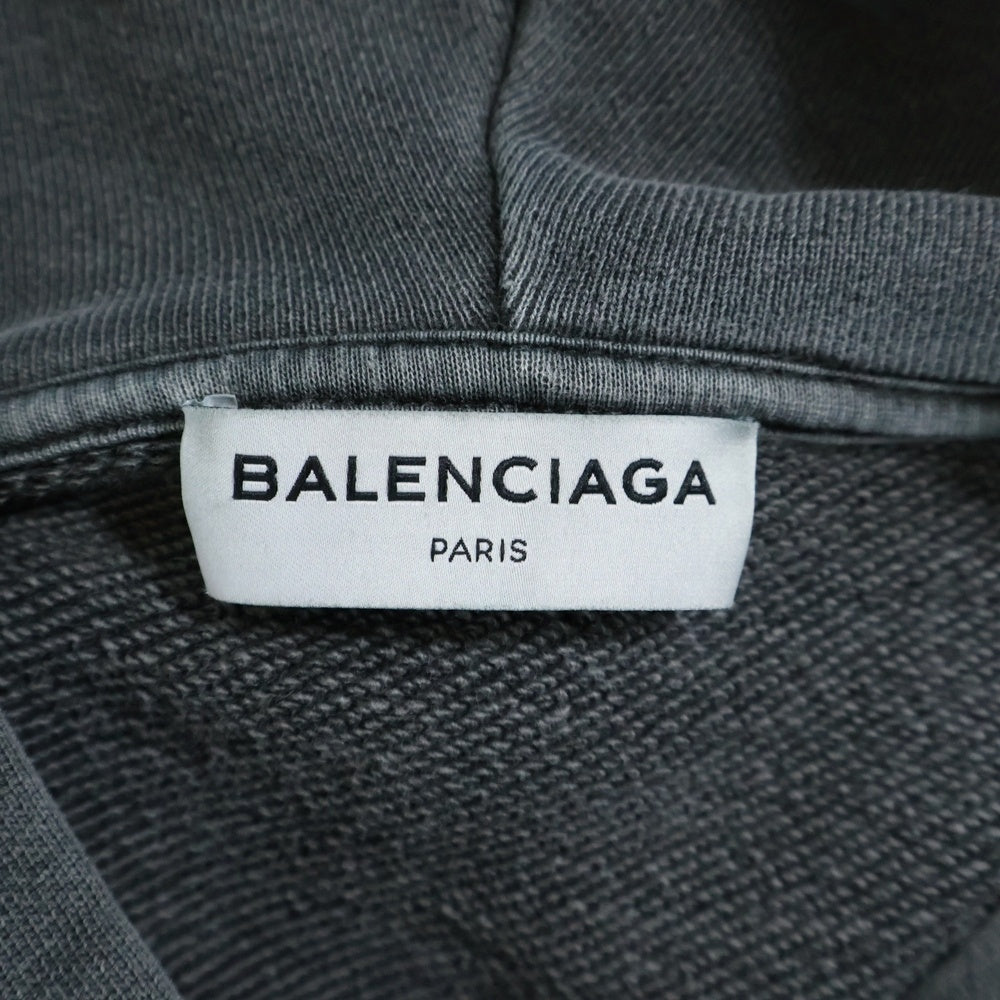 BALENCIAGA(バレンシアガ) 17AW バックロゴオーバーサイズプルオーバー ブラック 492167 TXK29