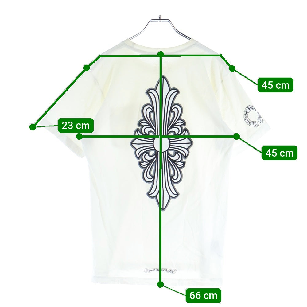 CHROME HEARTS(クロムハーツ) Floral Cross T-shirt フローラルクロス プリントTシャツ 半袖カットソー ホワイト
