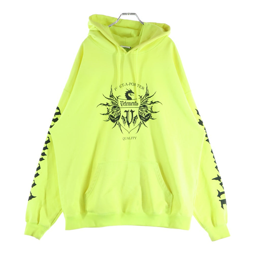 VETEMENTS(ヴェトモン) 21AW BLACK LABEL Logo Hoodie ロゴフーディー 
