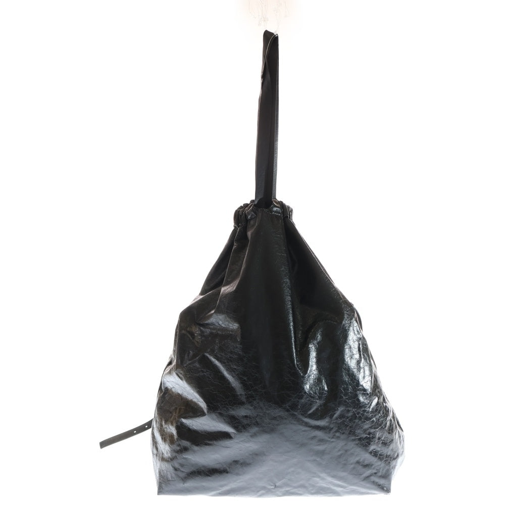 BALENCIAGA(バレンシアガ) 24SS TRASH BAG 716897 トラッシュバッグ レザー ショルダーバッグ ブラック