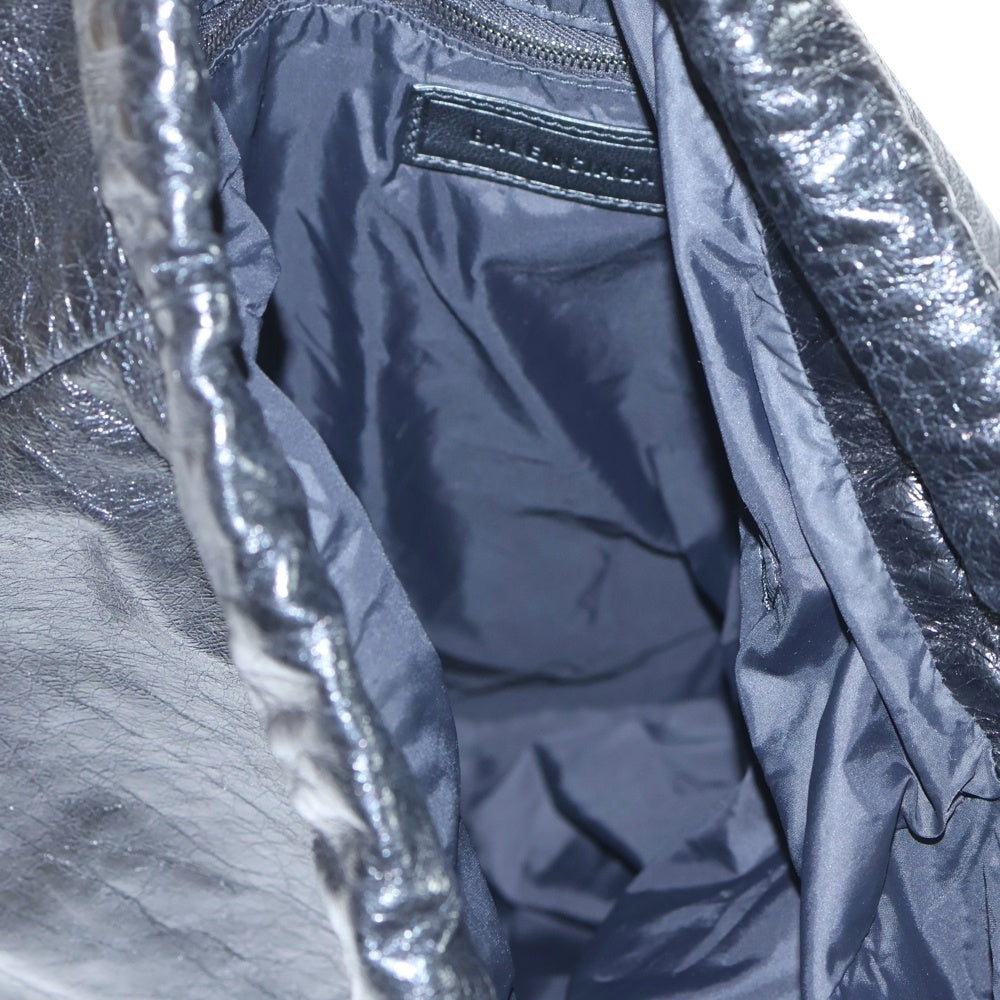 BALENCIAGA(バレンシアガ) 24SS TRASH BAG 716897 トラッシュバッグ レザー ショルダーバッグ ブラック