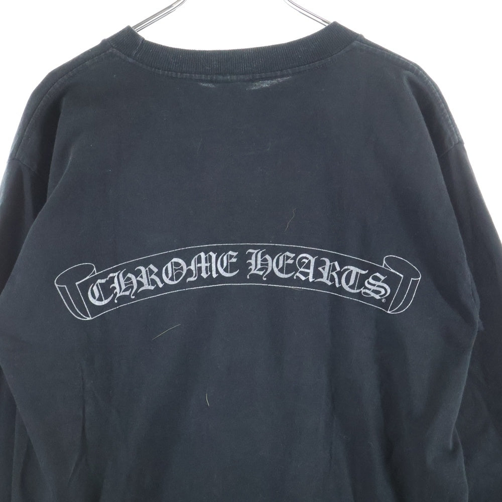 CHROME HEARTS(クロムハーツ) OLD Metallic Logo Print L/S Tee メタリックロゴ 長袖Tシャツ カットソー ブラック