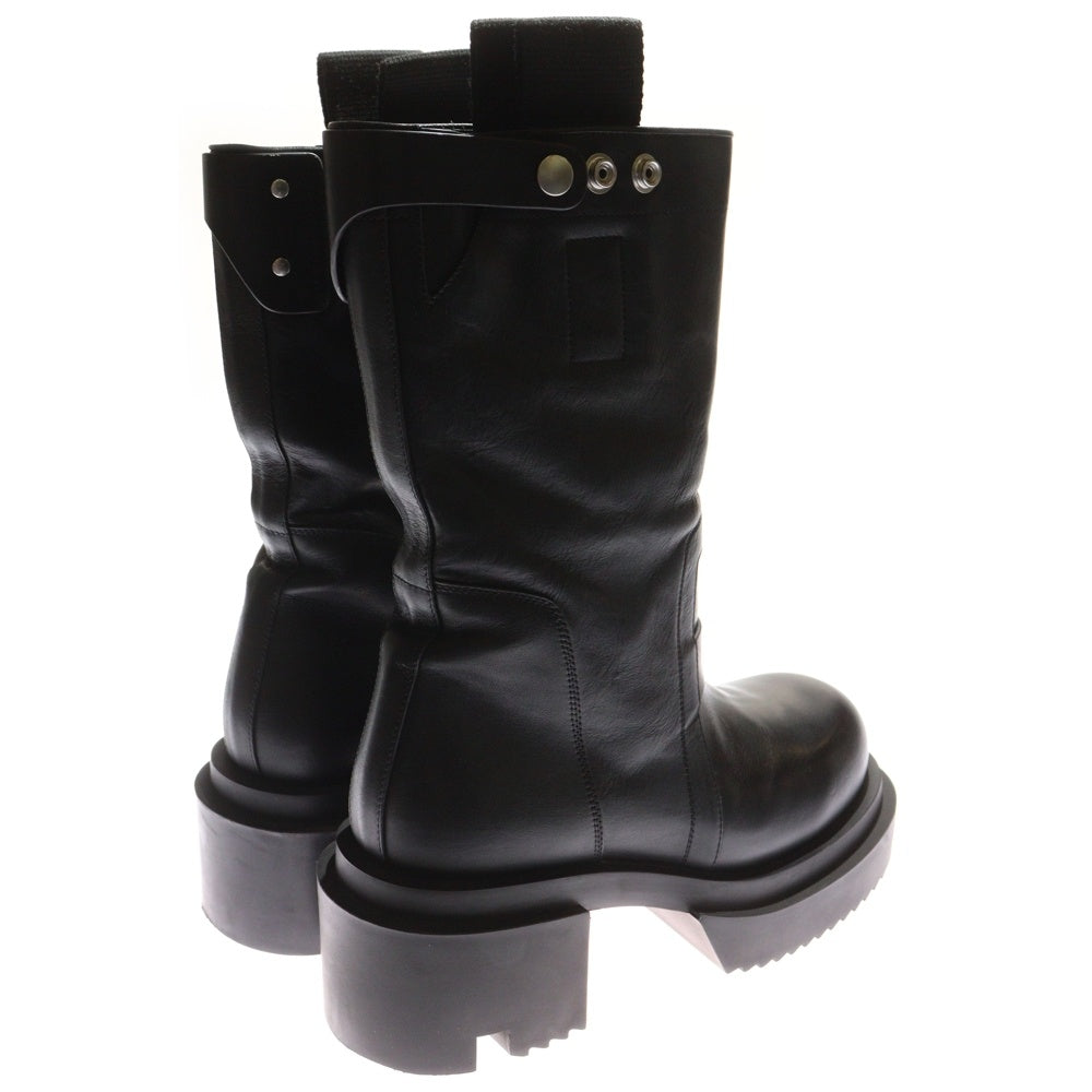 Rick Owens(リックオウエンス) 25AW PULL ON BOGUN BOOTS レザーロングブーツ ブラック RR02D6804