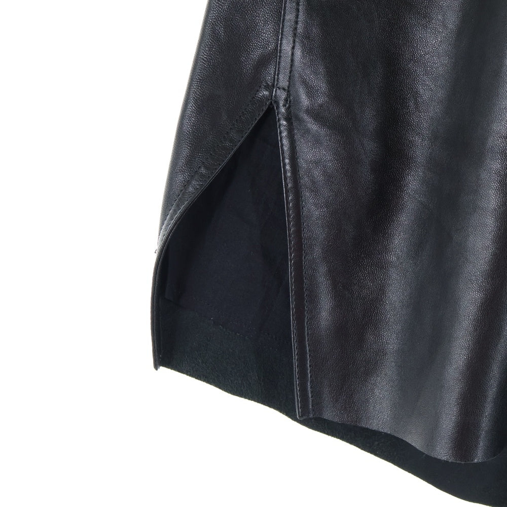 Rick Owens(リックオウエンス) BOXERS SHORTS ボクサーショーツ レザーハーフパンツ ブラック RU02E1397