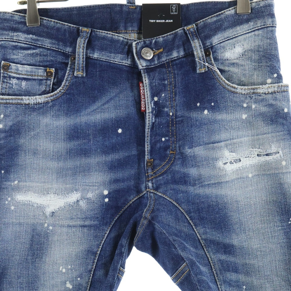 DSQUARED2(ディースクエアード) 24AW Tidy Biker Jeans S74LB1586 タイディバイカーデニムパンツ インディゴ