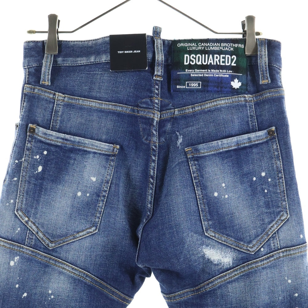 DSQUARED2(ディースクエアード) 24AW Tidy Biker Jeans S74LB1586 タイディバイカーデニムパンツ インディゴ