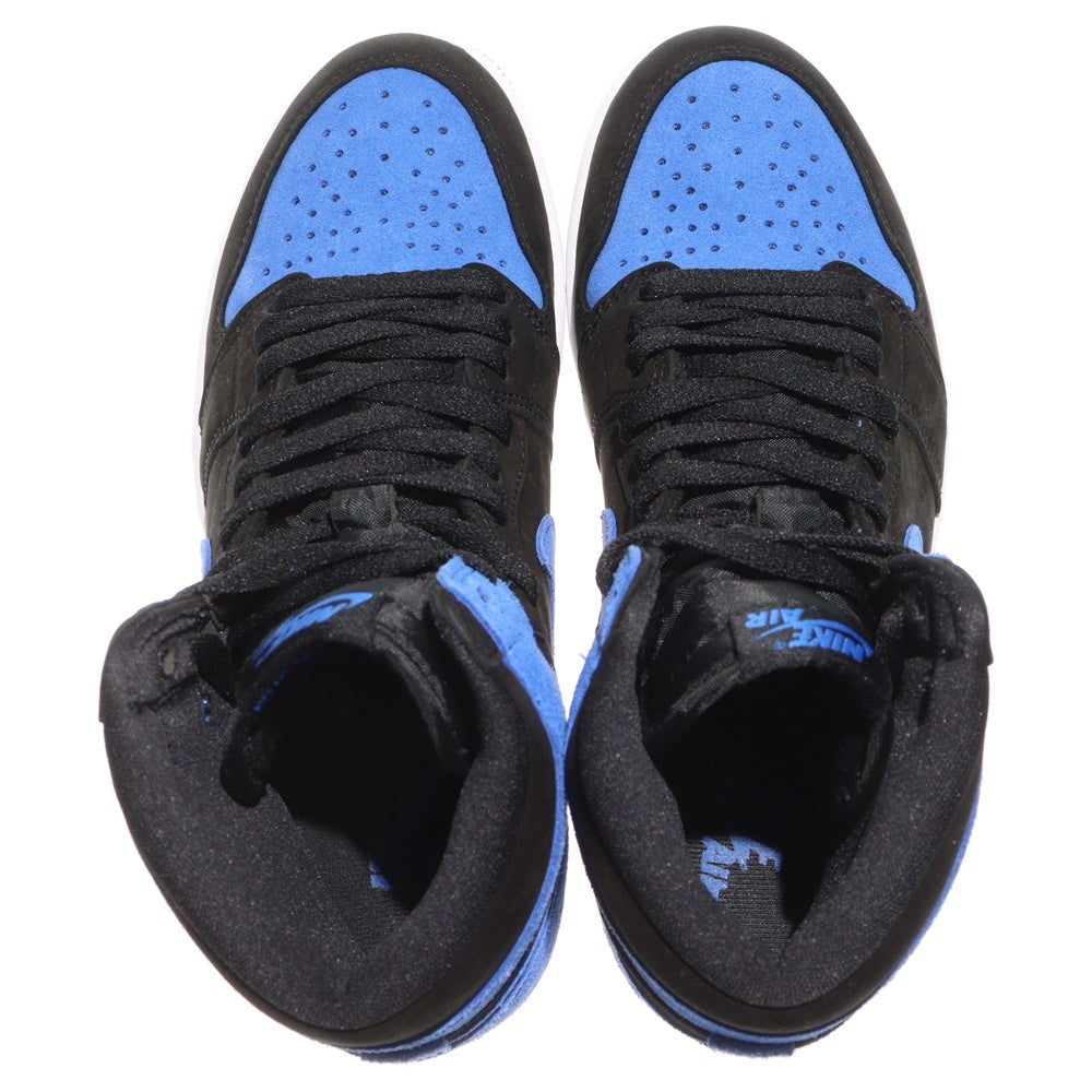 NIKE(ナイキ) AIR JORDAN 1 RETRO HIGH OG ROYAL REIMAGINED DZ5485-042 エアジョーダン1 レトロ ロイヤル リイマジンド ハイカットスニーカー ブラック/ブルー US8/26.0cm
