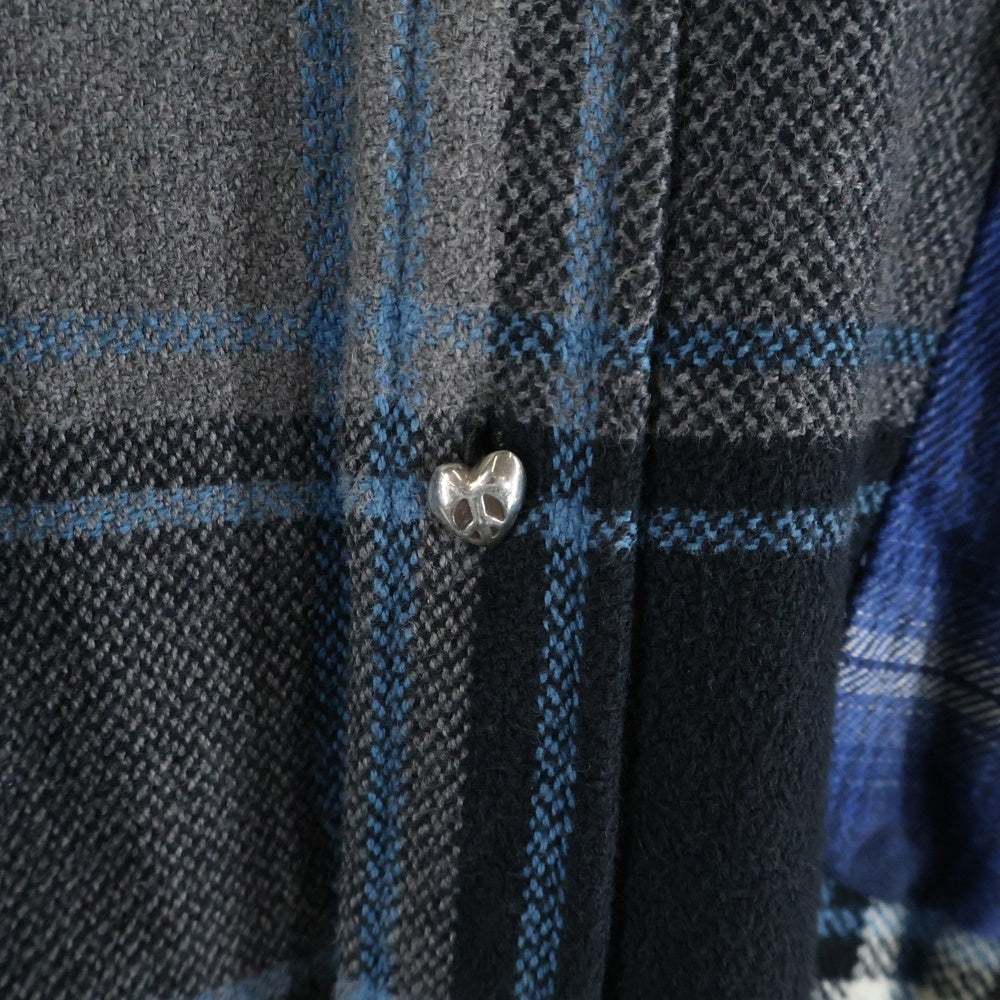 READY MADE(レディメイド) 25SS Flannel Check Shirt フランネルチェックシャツ ブルー RE-CO-AS-00-00-256