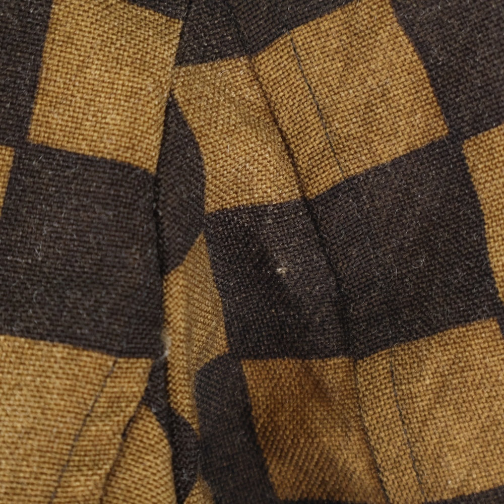 COMME des GARCONS HOMME(コムデギャルソンオム) AD2002 田中オム期 ブロックチェックドットテーラードジャケット HI-J019 ブラウン