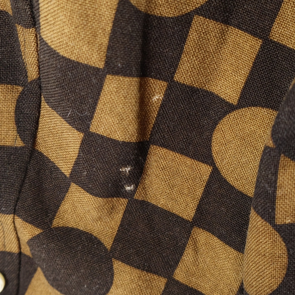 COMME des GARCONS HOMME(コムデギャルソンオム) AD2002 田中オム期 ブロックチェックドットテーラードジャケット HI-J019 ブラウン