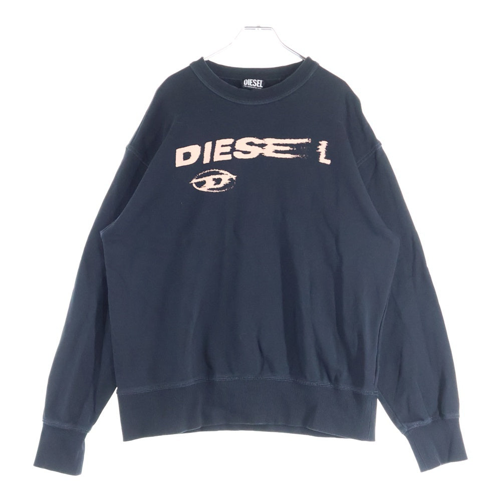 DIESEL(ディーゼル) ロゴプリント スウェットトレーナー ブラック S