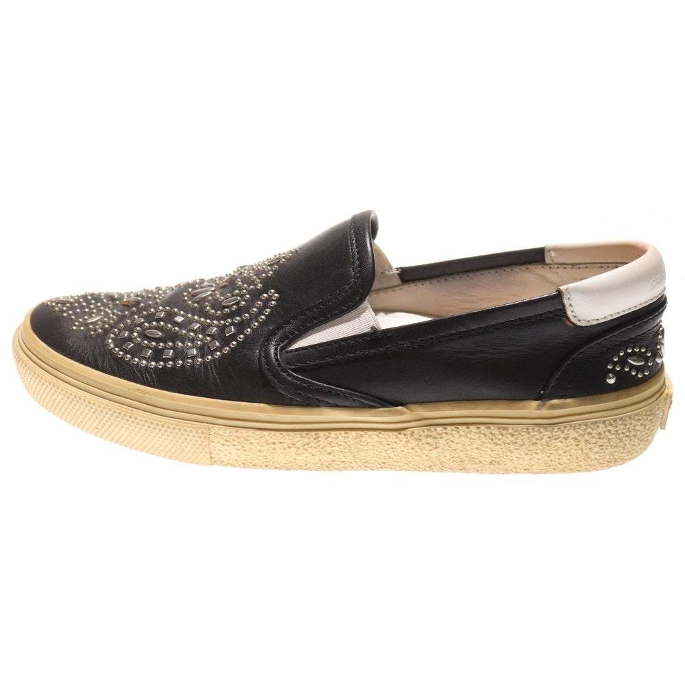 SAINT LAURENT PARIS(サンローランパリ) Skate Bandana Studded Leather Sneakers スタッズバンダナモチーフレザースリッポン スニーカー レディース VU376565