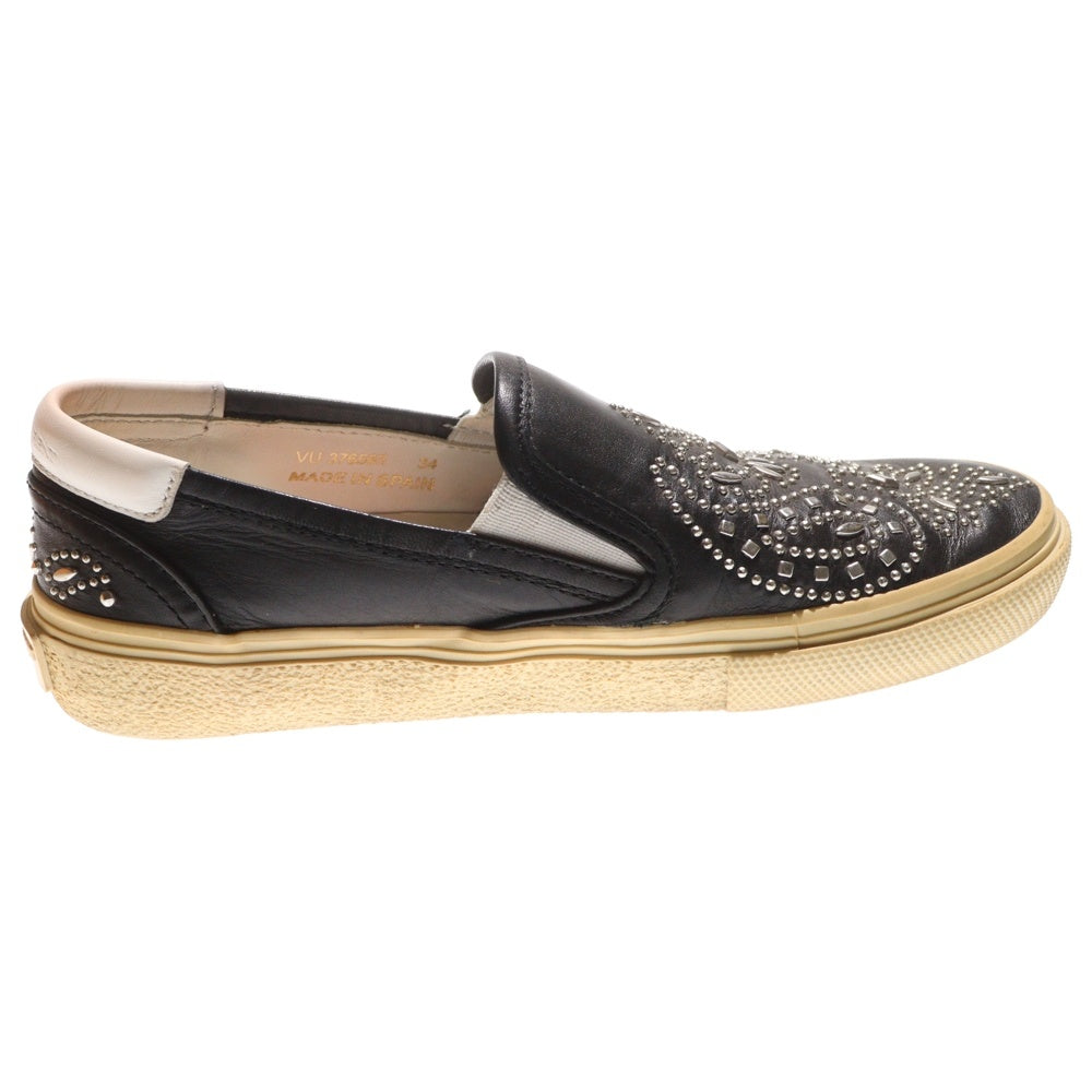 SAINT LAURENT PARIS(サンローランパリ) Skate Bandana Studded Leather Sneakers スタッズバンダナモチーフレザースリッポン スニーカー レディース VU376565