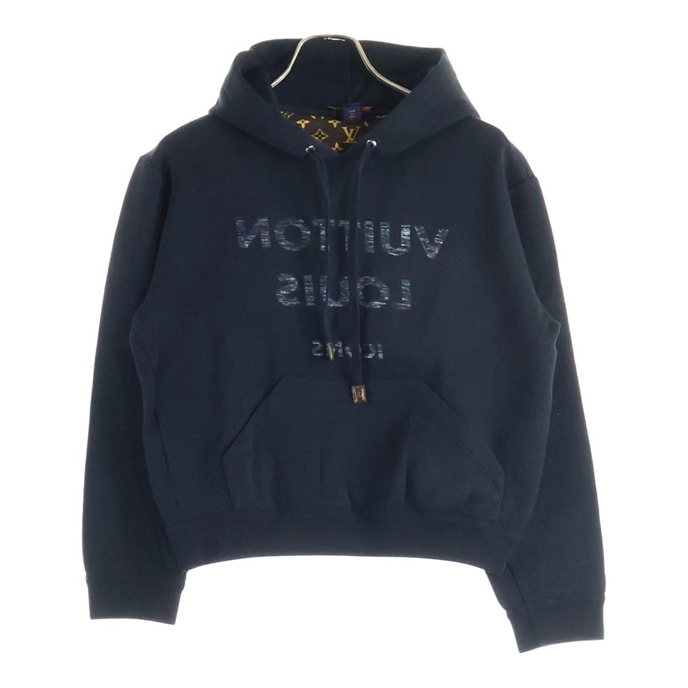 LOUIS VUITTON(ルイヴィトン) ロゴプリントスウェットパーカー RW201W TWP FIST06 ブラックロゴプリントスウェットパーカー RW201W TWP FIST06 ブラック