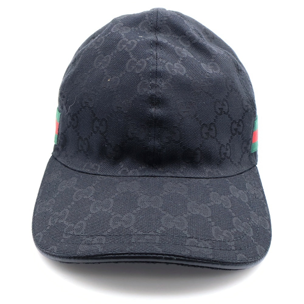 GUCCI(グッチ) GGキャンバスベースボールキャップ 200035 ブラック