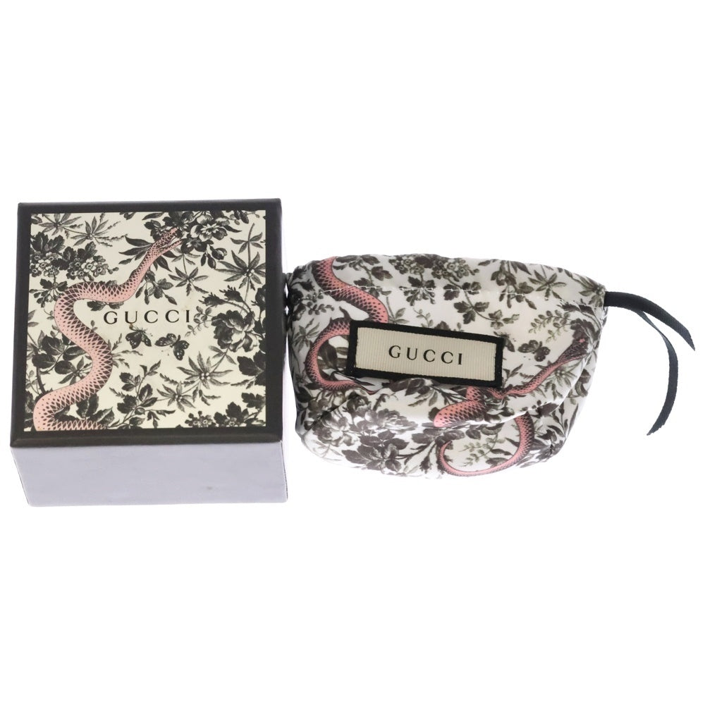 GUCCI(グッチ) ライオンヘッドグラスパール バーニッシュブラックリング 418289