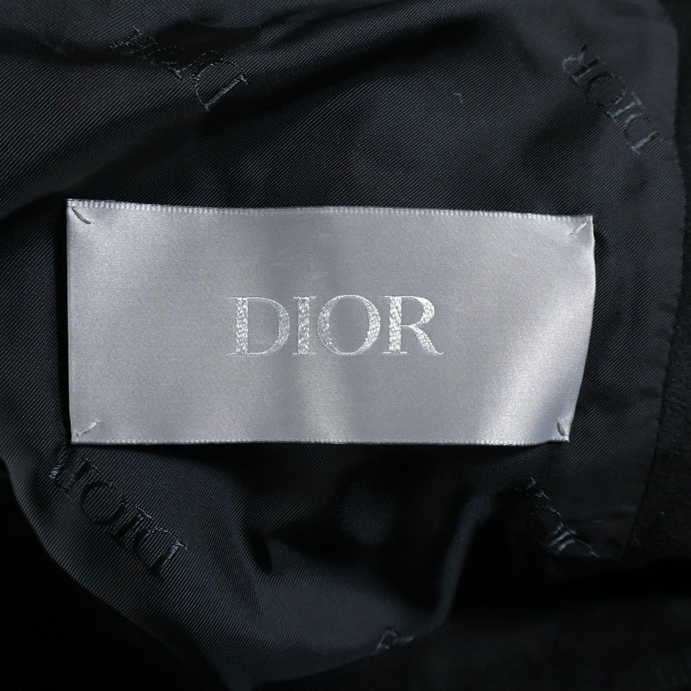 DIOR(ディオール) 23AW カナージュナイロン切替カーフスキンバーシティレザージャケット 343L419A0714 ブラック