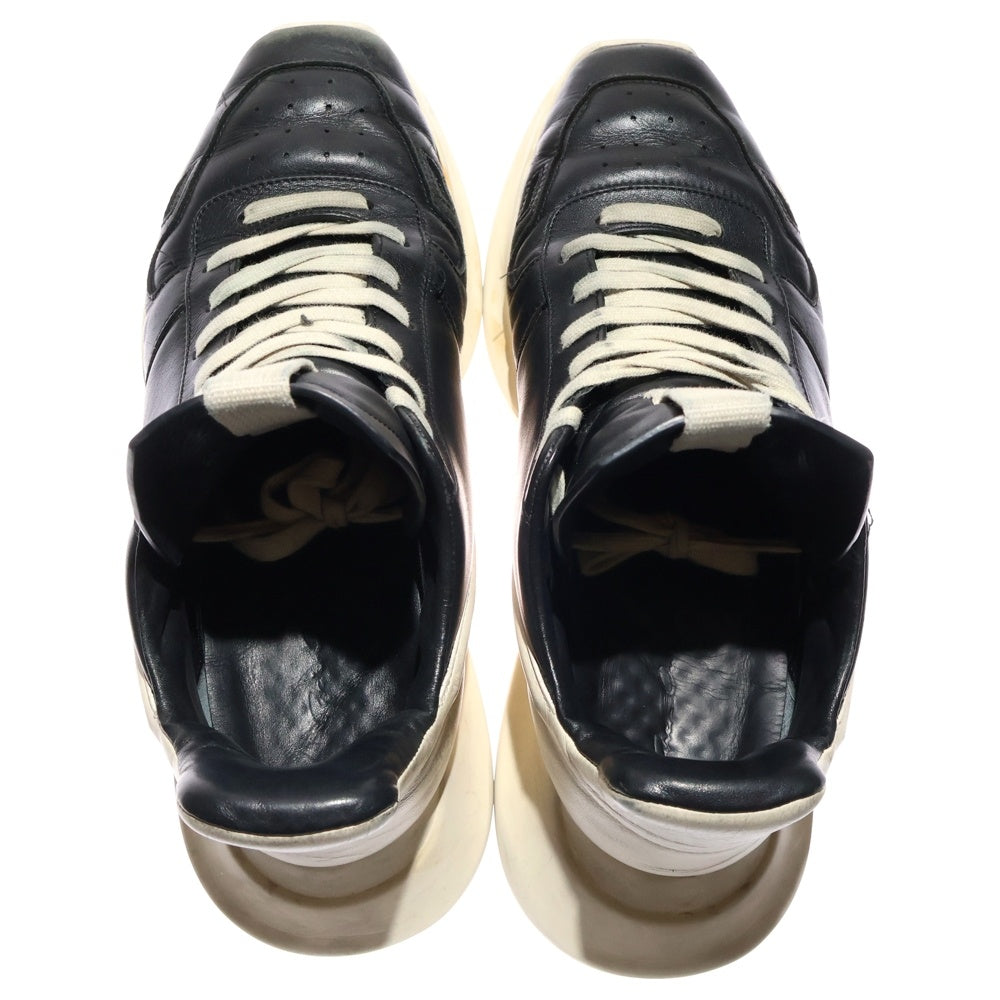 Rick Owens(リックオウエンス) GETH RUNNER 01B1814 ゲスランナー ミッドカットボリュームスニーカー ブラック/ホワイト
