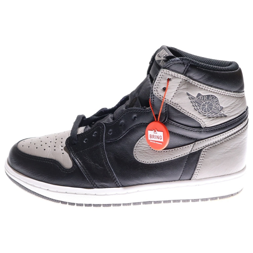 NIKE(ナイキ) AIR JORDAN 1 RETRO HIGH OG SHADOW エアジョーダン レトロ シャドウ ハイカットスニーカー ブラック/グレー US10/28cm 555088-013