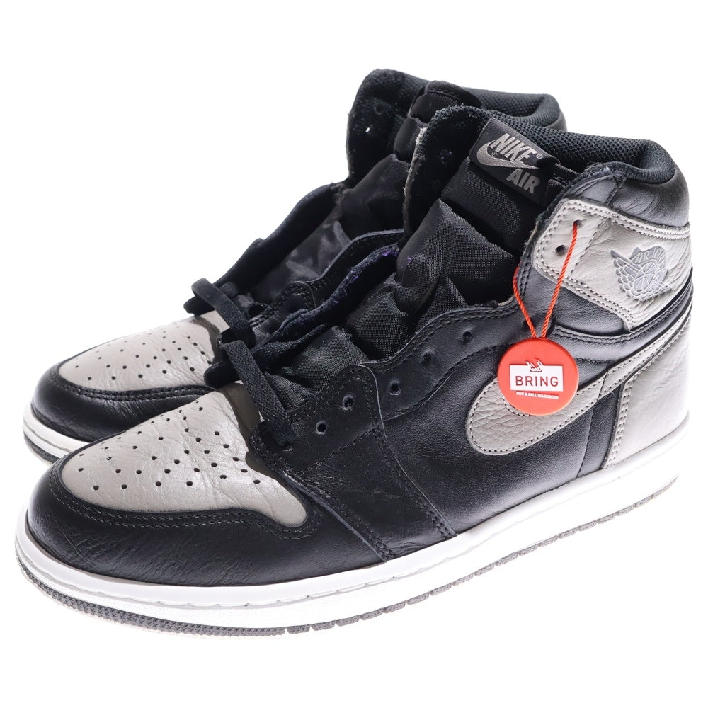 NIKE(ナイキ) AIR JORDAN 1 RETRO HIGH OG SHADOW エアジョーダン レトロ シャドウ ハイカットスニーカー ブラック/グレー US10/28cm 555088-013
