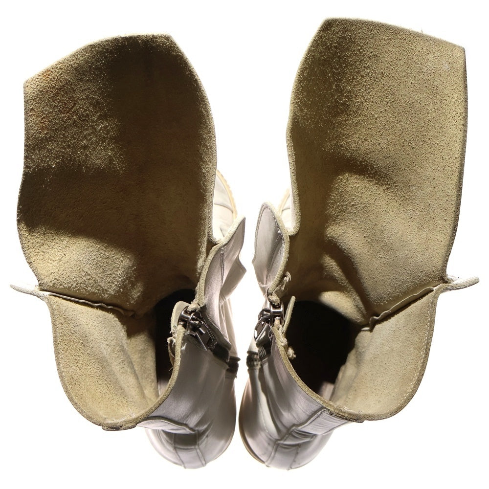 Rick Owens(リックオウエンス) 14SS MEGA TONGUE RAMONES メガタンラモーンズ レザーハイカットスニーカー ホワイト