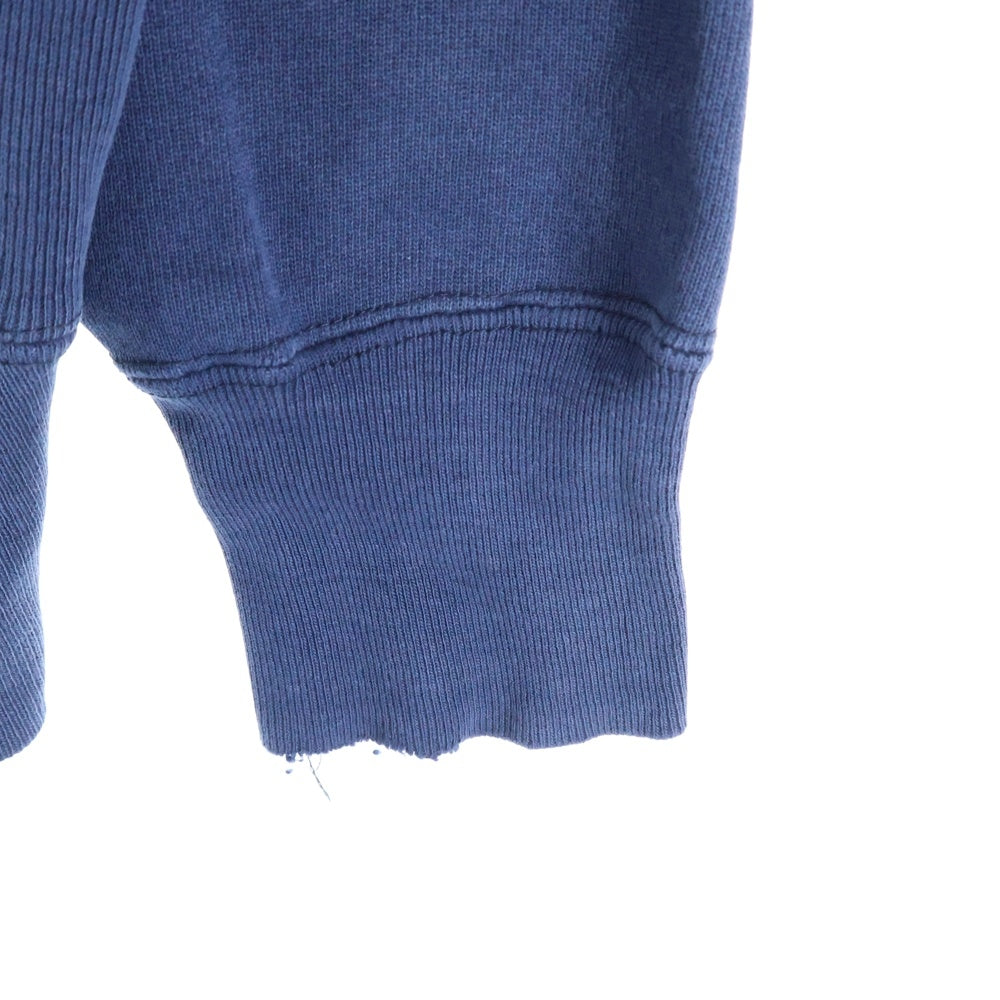 CHAMPION(チャンピオン) 80s ヴィンテージ リバースウィーブ フロントプリント プルオーバーパーカー ネイビー/イエロー