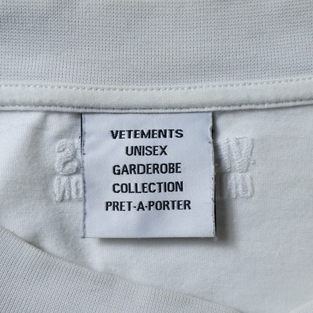 VETEMENTS(ヴェトモン) 20AW ダブルユニコーンプリント 半袖Tシャツカットソー ホワイト UE52TR200W
