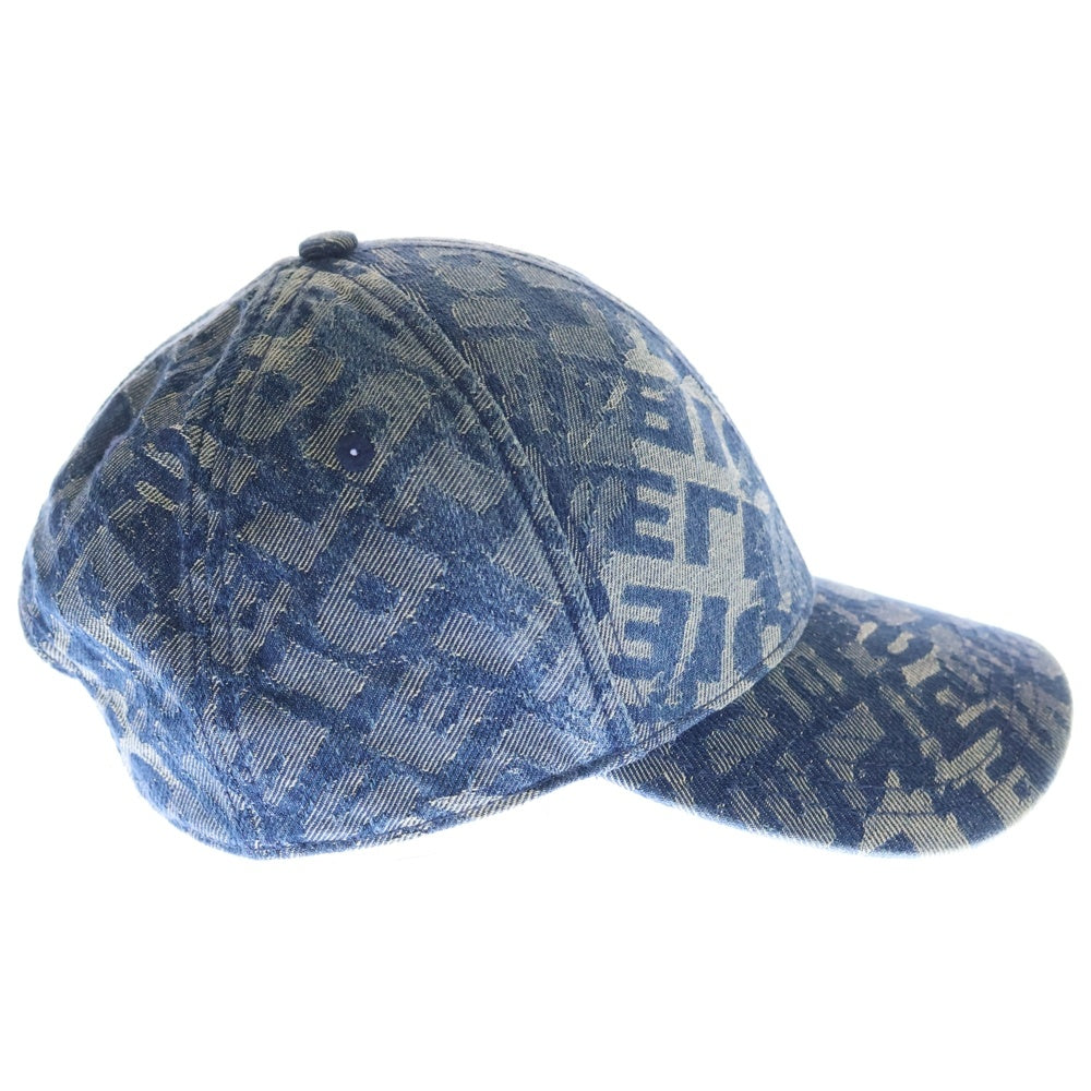 DIESEL(ディーゼル) ロゴ刺繍 デニムベースボールキャップ ブルー