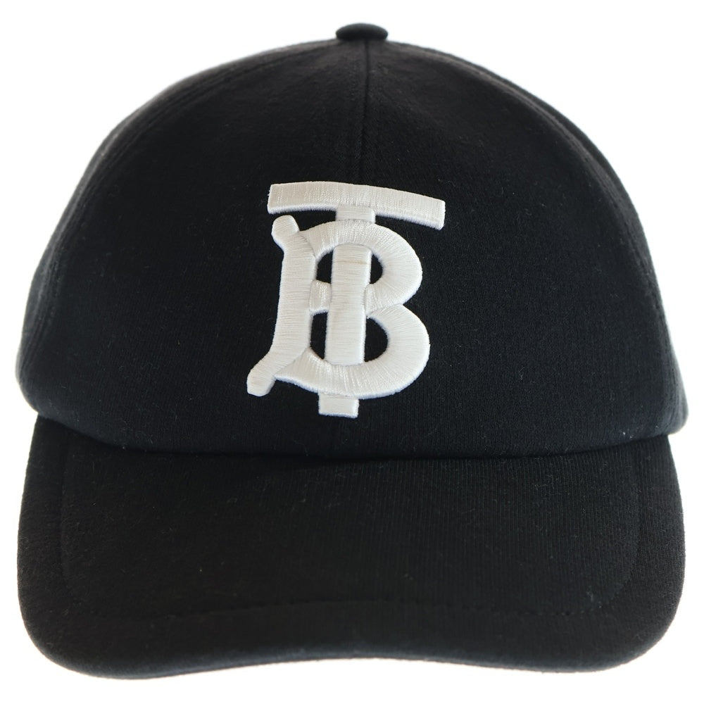 BURBERRY LONDON(バーバリーロンドン) TBロゴ刺繍 コットンベースボールキャップ ブラック 8038141
