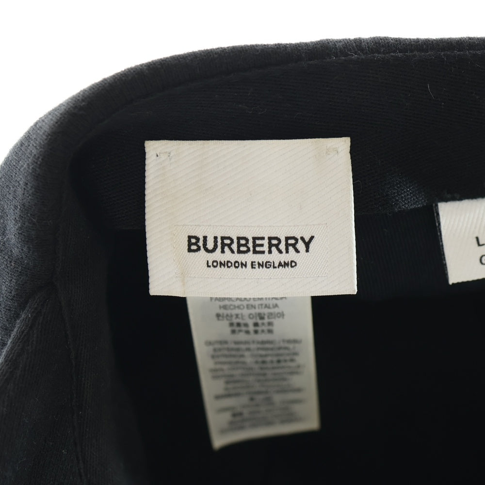 BURBERRY LONDON(バーバリーロンドン) TBロゴ刺繍 コットンベースボールキャップ ブラック 8038141