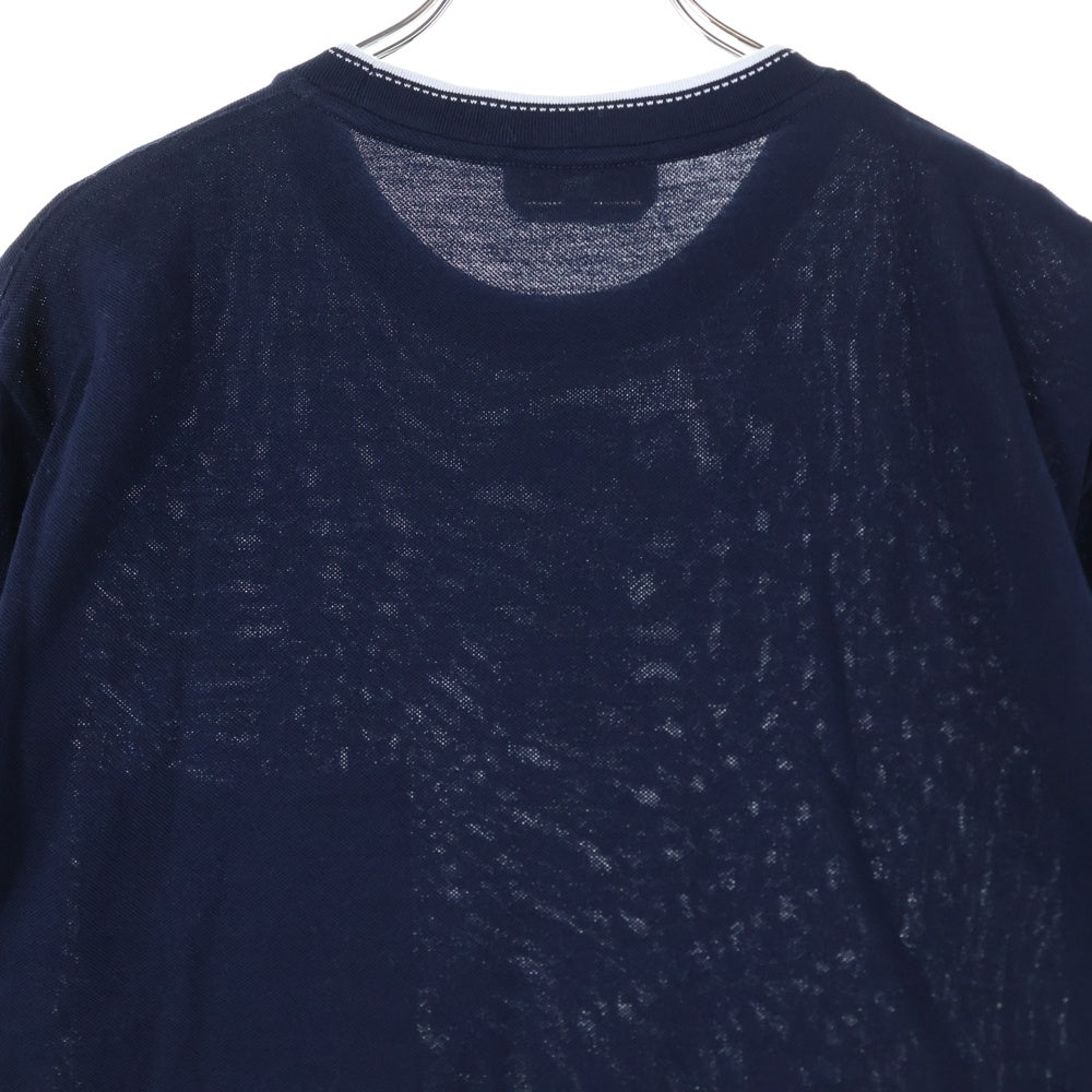 HERMES(エルメス) H刺繍 ポケット付きコットンTシャツ ネイビー